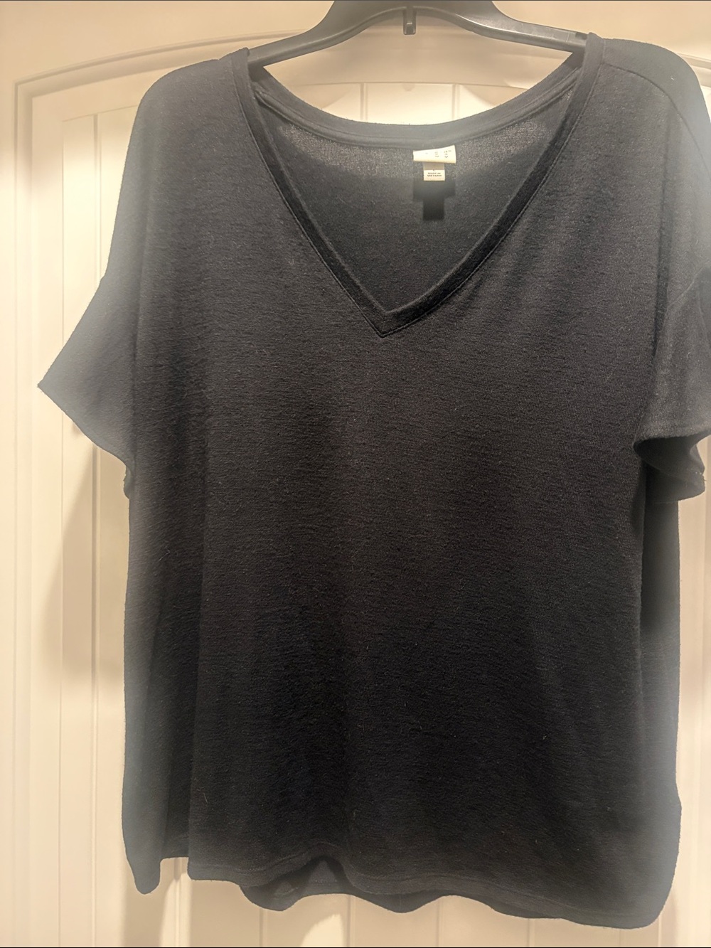 a new day Black V-Neck Short Sleeve Tee